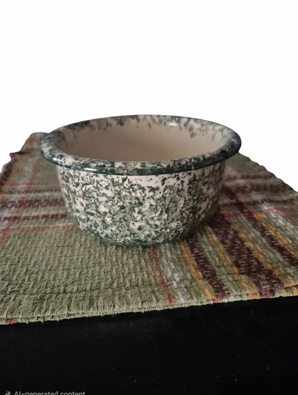 Vintage Roseville Pottery Green Spongewear Bowl